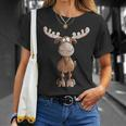Crazy Elk I Deer Reindeer Fun Animal Motif T-Shirt Geschenke für Sie