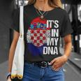 Croatia Hrvatska Flag Home Roots Fingerprint Dna T-Shirt Geschenke für Sie
