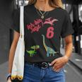 Dinosaurier Kinder Geburtstagsshirt 'Ich bin jetzt 6 Jahre alt' Geschenke für Sie