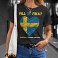 Einladung Um Kaffee Sweden Text German Language T-Shirt Geschenke für Sie