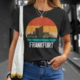 Frankfurt Skyline Retro Vintage Souvenir Frankfurt T-Shirt Geschenke für Sie