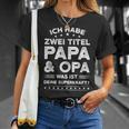 Ich Habe Zwei Titel: Papa & Opa Schwarzes T-Shirt für Männer Geschenke für Sie