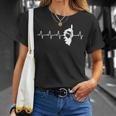 Korsika Corsica Flagge Fahne Heart Ecg Heartbeat T-Shirt Geschenke für Sie