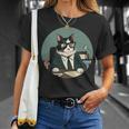 Lustiger Mitarbeiter Des Jahres Mit Dieser Lustigen Katze Mit Brille T-Shirt Geschenke für Sie