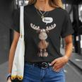 Öhmmm Elk I Deer Reindeer Animal Print Animal Motif T-Shirt Geschenke für Sie