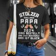 Papa Von Zwillingen 2024 Saying Proud Twin Papa 2024 T-Shirt Geschenke für Sie