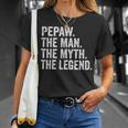 Pepaw Der Mann Der Mythos Die Legende Opa-Vatertag T-Shirt Geschenke für Sie
