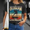 Retro Longboarder Longboard T-Shirt Geschenke für Sie