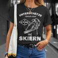 Unterschatz Niemals Ein Alten Mann Auf Skiern German Language T-Shirt Geschenke für Sie