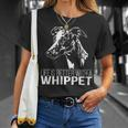 Whippet Life Is Better Greyhounds Dog Slogan T-Shirt Geschenke für Sie
