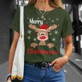 Weihnachts Rentier Weihnachtsmütze Merry Christmas T-Shirt Geschenke für Sie