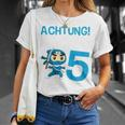 Children's Ninja 5Th Birthday Achtung Ich Bin Fünf T-Shirt Geschenke für Sie