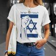 Israel Flag With Fist Stand With Israel Hebrew Israel Pride Gray T-Shirt Geschenke für Sie