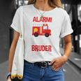 Kinder Großer Bruder 2025 Feuerwehr T-Shirt Geschenke für Sie