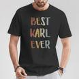Best Karl Ever Retro Vintage First Name T-Shirt Lustige Geschenke