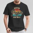 Bester Papa Vater Der Welt Vintage Retro Father's Day S T-Shirt Lustige Geschenke