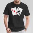 Card Game Spades And Heart As Cards For Skat And Poker T-Shirt Lustige Geschenke