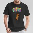 Fliegender Hund und Bunte Ballons Unisex T-Shirt für Damen und Herren Lustige Geschenke