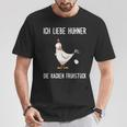 With German Text Ich Liebe Hühner Die Kacken Frühstück T-Shirt Lustige Geschenke