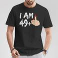 Ich Bin 49 Plus 1 Mittelfinger Zum 50 Geburtstag T-Shirt Lustige Geschenke