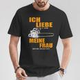 Ich Liebe Es Wenn Meine Frau Mich Holzmachen German Language T-Shirt Lustige Geschenke