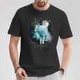 Lone Wolf Wolf Moon Wildlife T-Shirt Lustige Geschenke