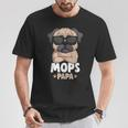 Mops Papa Lustiges T-Shirt, Pug mit Sonnenbrillen für Hundeliebhaber Lustige Geschenke