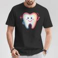 Niedlicher Lächelnder Zahn Trendiges Für Zahnärzte T-Shirt Lustige Geschenke