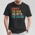 Poppy Der Mann Der Mythos Die Legende -Intage-Vatertag T-Shirt Lustige Geschenke