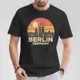 Vintage Skyline Berlin T-Shirt Lustige Geschenke