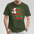Christmas Ich Bin Nur Zum Essen Hier Santa Black T-Shirt Lustige Geschenke