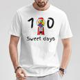 100 Süße Schultage Kaugummiautomat Lehrerin Studentin T-Shirt Lustige Geschenke
