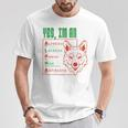 Alpha Wolf Italian Essen Ja Ich Bin Ein Alfredo Lasagna Panini T-Shirt Lustige Geschenke
