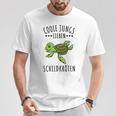 Coole Jungs Lieben Schildkröten Geschenk T-Shirt Lustige Geschenke