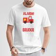 Kinder Großer Bruder 2025 Feuerwehr T-Shirt Lustige Geschenke