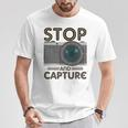 Stop And Capture Fotografen Lustige Fotografie T-Shirt Lustige Geschenke