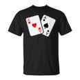 Card Game Spades And Heart As Cards For Skat And Poker T-Shirt