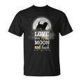 Katzenliebhaber Mond T-Shirt Love You to The Moon and Back