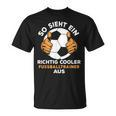 Men's Richtig Cool Football Trainer Black S T-Shirt