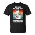 Unicorn Geh Mir Aus Dem Weg Du Unnötiger Sozialkontakt German S T-Shirt