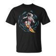 Weltraum Surfer Im Weltall Für Herren Damen Und Kinder T-Shirt