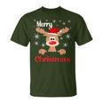 Weihnachts Rentier Weihnachtsmütze Merry Christmas T-Shirt