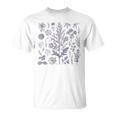 Vintage-Inspirierte Blume Botanischer Naturforscher T-Shirt