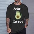 Avo-Cato Cat Avocado Meow Cat T-Shirt Geschenke für Ihn