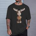 Crazy Elk I Deer Reindeer Fun Animal Motif T-Shirt Geschenke für Ihn
