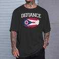 Defiance Oh Ohio Flagge Vintage Usa Sport Herren Damen T-Shirt Geschenke für Ihn