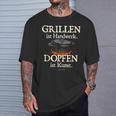 Dutch Oven Saying Grillen Ist Handwerk Dopfen Ist Kunst T-Shirt Geschenke für Ihn
