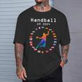 Handball Em 2024 Flag Handballer Sports Player Ball T-Shirt Geschenke für Ihn