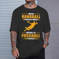 Handball Vs Fußball Genuine Handball T-Shirt Geschenke für Ihn