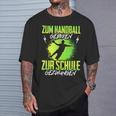 Handballgeborenes Kindershirt - Zur Schule Gezwungen, Handball-T-Shirt Geschenke für Ihn